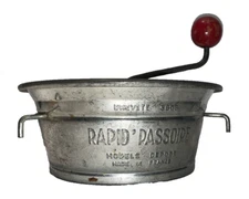 Vintage Brevete Portable food mill made in France red handle