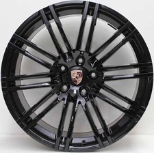 21 inch GENUINE PORSCHE CAYENNE TURBO FORGED  2017 MODEL ALLOY WHEELS IN BLACK