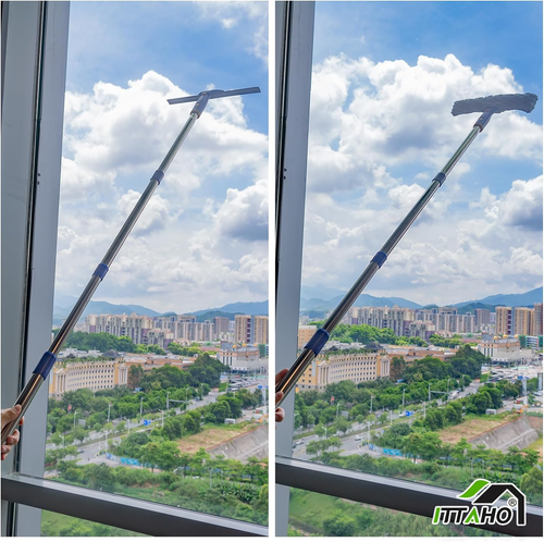 Extendable Window Squeegee & Scrubber Set - 第 3/9 張圖片