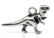Dinosaur 1 Charm  Tibetan Silver   J1020