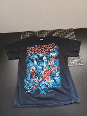 Carnage カーネイジ tシャツ Marvel Mad Engine タグ Amazon.com: Carnage Single Coated Red Painted Face Logo Graphic T