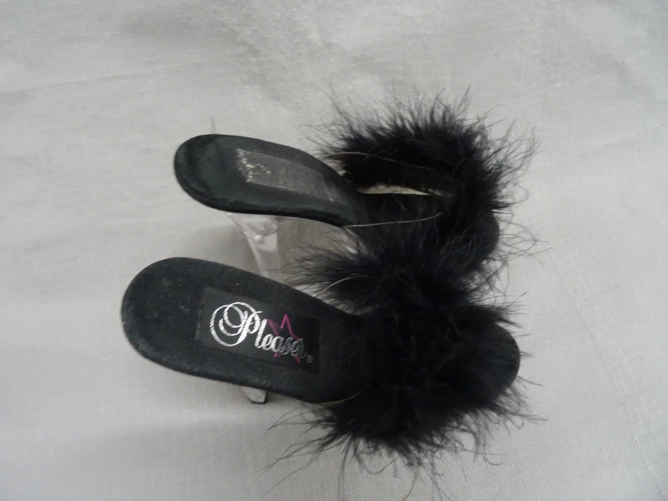 Pleaser Tacones Mujer 6 Negro Transparente Exótico Bailarina Usado Fabulicioso Sensual-601F Foto 3 de 4