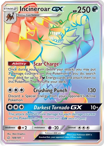 Incineroar GX 188/181 Sm-Team Up