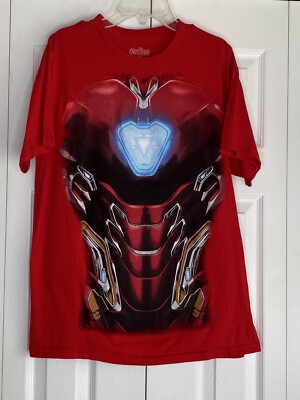 Marvel Avengers Endgame T-Shirt Novelty Graphic Red Short Sleeve Sz Med 