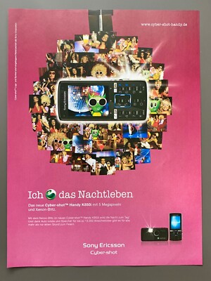 Sony-Ericsson Cybershot Mobiltelefon Handy Original 2007 Vintage Ad Werbung