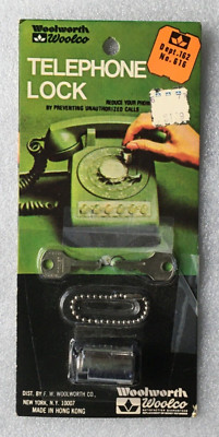 NOS ROTARY TELEPHONE LOCK with 2 Keys Woolworth Woolco Hong Kong Phone