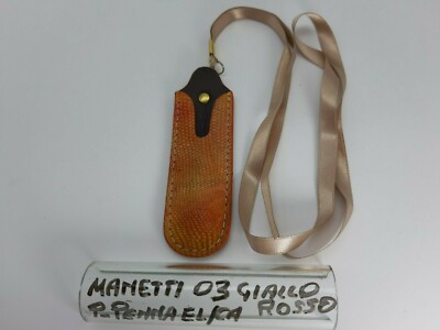 Pen Drive Halter - Schultergurt - Leder - gelb/rot - Cod.03 - Griffe