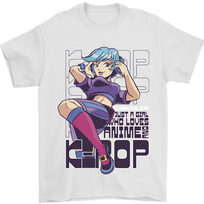 Ein Mädchen Wer Loves Anime Und K-Pop Herren Maglietta 100% Baumwolle