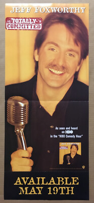 JEFF FOXWORTHY Rare 1998 PROMO POSTER w/ DATE For Totally CD NEVER DISPLAY 12x28