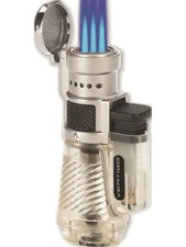 Vertigo by Lotus Cyclone Triple Torch Cigar Lighter Clear