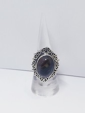 925 Sterling Silver Baltic Honey Amber Ring Adjustable sz 8 12.7g T.W. 