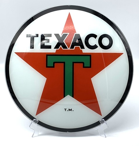 TEXACO 15" Gas Pump Globe Glass Face/ Lens - TEXACO STAR  Made in the USA!! - Picture 1 of 1