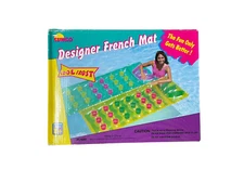 1999 Sunco French Style Air Matress Pool Lounge Float Raft BLUE 74” X 28”