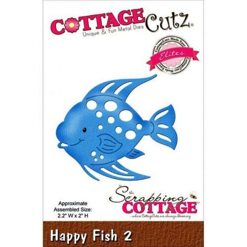 Cottage Cutz HAPPY FISH 2 Cutting Die 🌸 For Cuttlebug, Sizzix etc - Picture 1 of 1