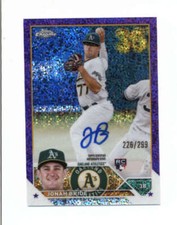 JONAH BRIDE 2023 TOPPS CHROME ROOKIE PURPLE SPARKLE REFRACTOR AUTO #/299 BD5419