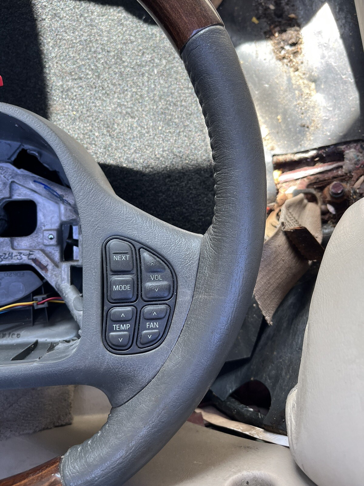 19992011 Crown Vic Town Car Grand Marquis Steering Wheel Wood Grey