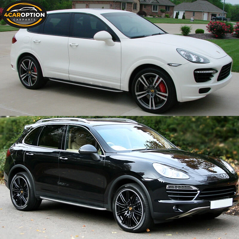 Fits 11-18 Porsche Cayenne OE Style Running Board Side Step Bar Black Aluminum Foto 2 de 4