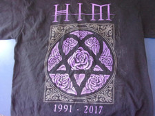 Rare HIM Band Cotton Tour Gift For Fan Black S-2345XL T-shirt S4002
