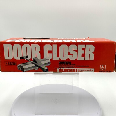 New Tell Commercial Door Closer Silver 641 Series Interior Exterior 1 - 4 Adj