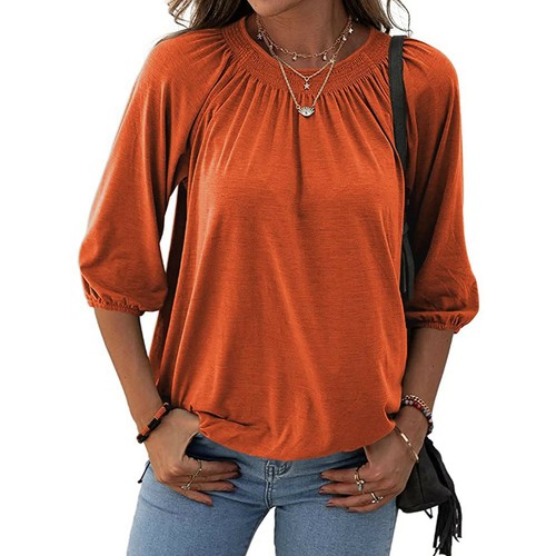 Damen Bluse Tops T-Shirts Tee Shirts Freizeit Pullover Langarm Übergröße S-2XL - Bild 18 von 19