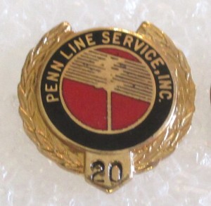 Vintage Penn Line Service, Inc. 20 Year Company Service Award Pin