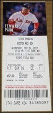 5/24/2017 Boston Red Sox vs Texas Rangers Ticket Mookie Betts Chris Sale Win
