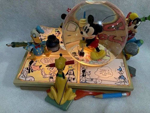 Disney Mickey Donald Goofy Modelo Cómics Hoja Musical Caja Ligera Globo de Nieve - Imagen 8 de 10