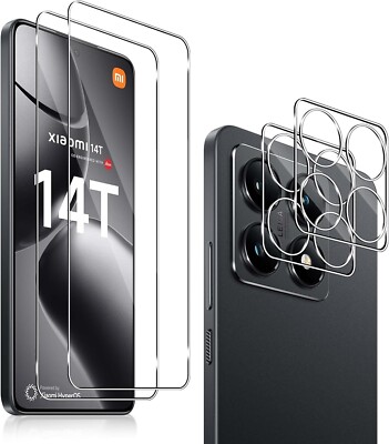 2X Schutzglas ( Display + Kamera ) für Xiaomi 14T Hartglas Full Screen 9H