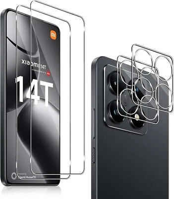 MSM 2X Schutzglas ( Display + Kamera ) für Xiaomi 14T Panzerfolie Full Screen 9H