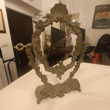 Cornice  Antica ovale Specchio   Ep 900 Psiche Ottone Toilette Vintage