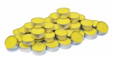 Citronella Tea Light Tealight Candle Lemon Fragranced, Choose QTY 1 to 50
