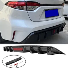 For Toyota Corolla Carbon Car Rear Bumper Diffuser Lip Splitter Spoiler Wing Kit