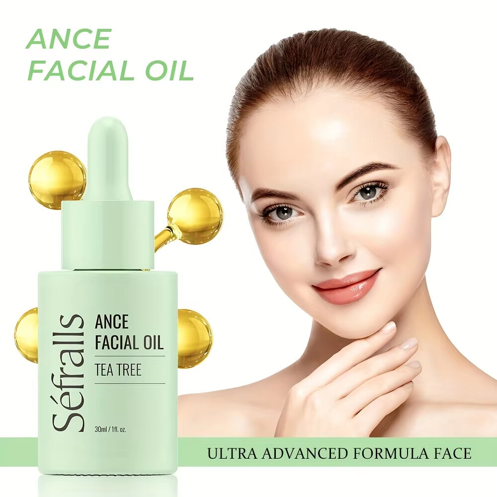 Sefralls Tea Tree Facial Oil Desalinates Acne Marks Hydrating Cleaning Skin Faci