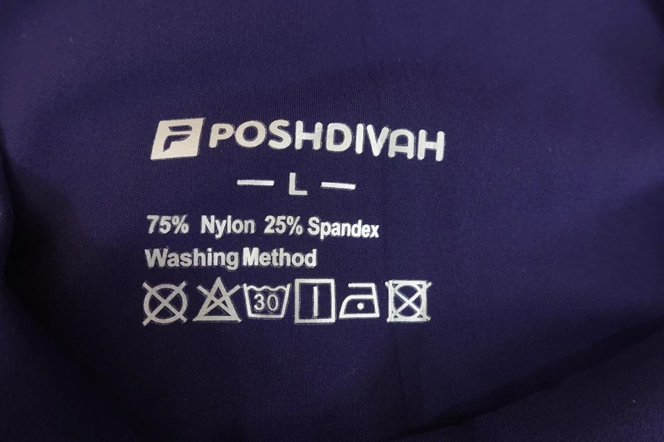 Poshdivah Womens Maternity Size Large Blue High Rise Active Wear Leggings NWT - Image 2 of 4