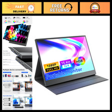 15.6" FHD 1080P Portable Monitor - Ultra Slim USB-C  HDMI Travel Screen for Gam