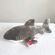 Aurora Shark Plush 2016 Stuffed Animal Gray And White Tiburon Item 02301 Small