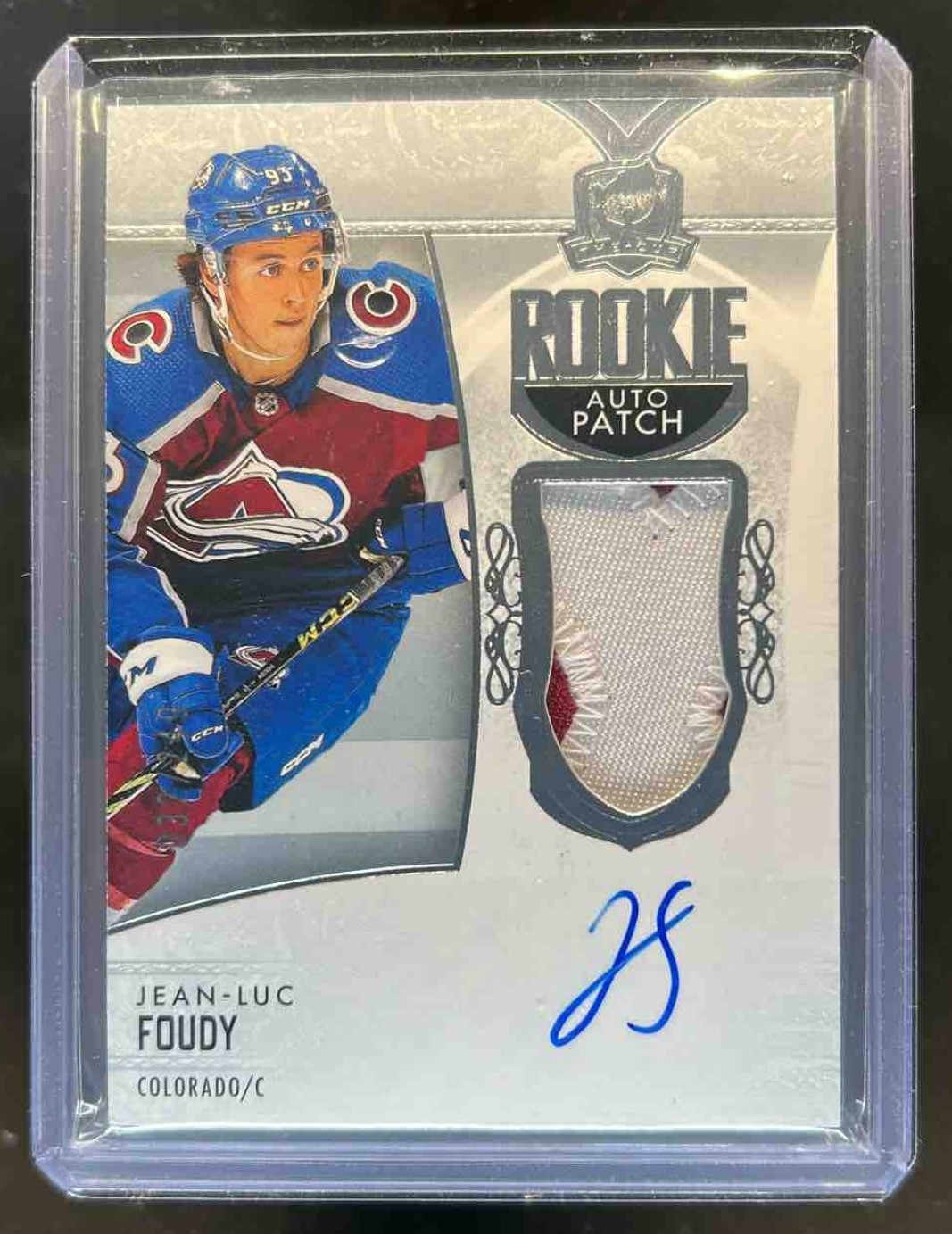 2022-23 Upper Deck The Cup Jean-Luc Foudy RC Rookie Patch Auto #/249 Avalanche