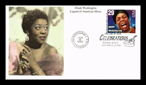 US COVER DINAH WASHINGTON LEGEND OF AMERICAN MUSIC FDC MYSTIC CACHET