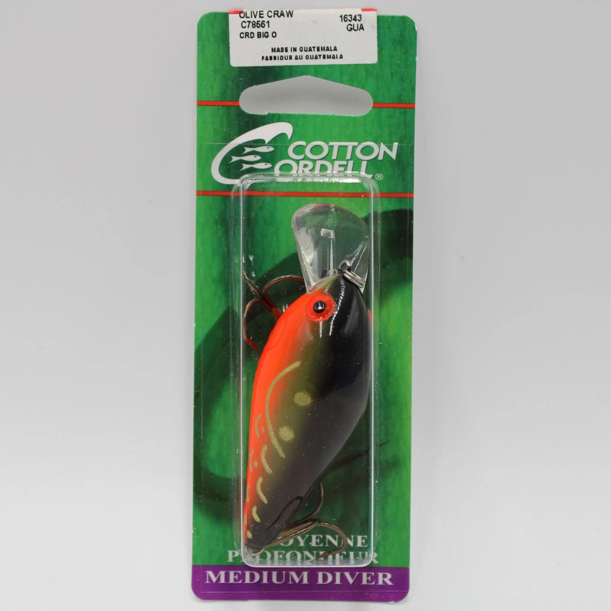 Lot De 2 Crankbaits Cotton Cordell Big O - Couleurs Smokey Joe & Green