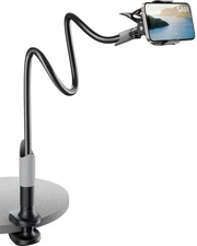 Gooseneck Bed Phone Holder, Flexible Long Arm Phone Mount for Desk, Clip Brac...