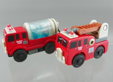 Learning Curve Thomas Train Wooden Railway Water Tanker Hook&Ladder Firetrucks
