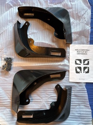 Tesla Compatible Mud Flap Set (Tesla Model 3/Y) Open Box-Complete Set