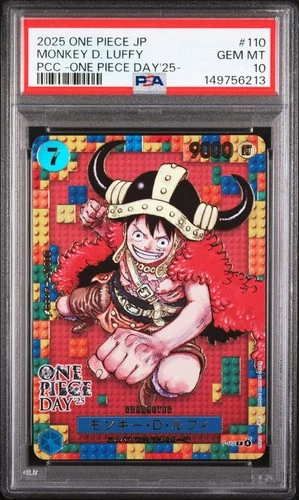 2025 ONE PIECE JAPANESE PREMIUM COLLECTION OP DAY'25 #110 MONKEY D. LUFFY PSA 10