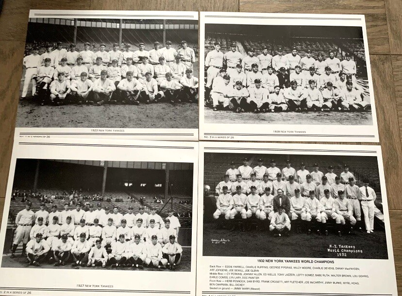NY YANKEES WORLD SERIES CHAMPIONS 26 TEAM PHOTOS 1923-2000 DAILY