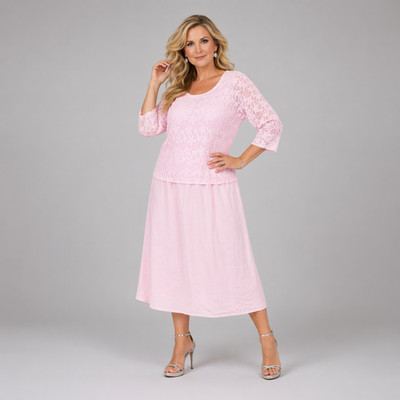 A-Linien-Kleid mit Sternenspitze Overlay