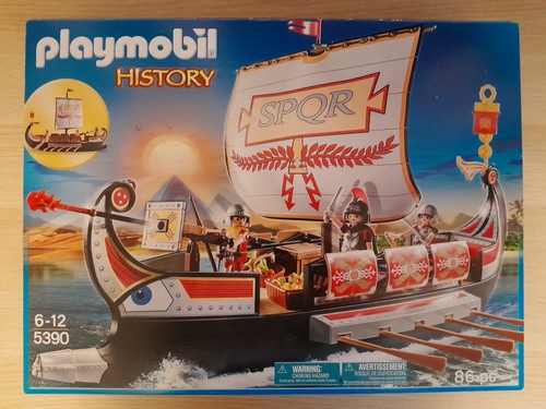 Playmobil 5390 | History Roman Warriors' Ship | 86 Pieces | New Sealed - Afbeelding 1 van 2