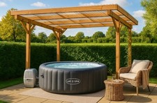 SALE! Wooden pergola with roof delivery 3 x2.5m awning canopy above spa roof