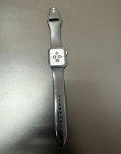 Apple Watch Series 4 44mm Silver Aluminum Case Gray Silicone Band GPS HR