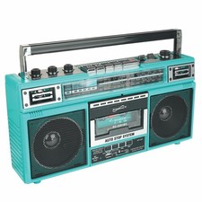 Supersonic Retro Audio Bluetooth Cassette Radio Teal Portable - FREE SHIPPING