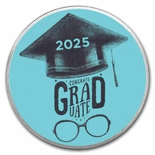 2025 1 oz Silver Colorized Round - APMEX (Congrats Graduate)